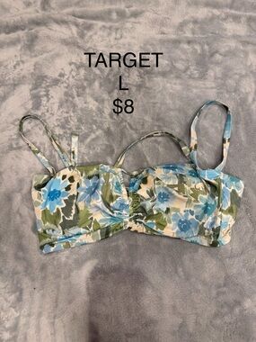 Target Blue & Green Floral Bra Top